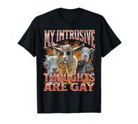 I miei pensieri intrusivi sono gay divertente umorismo capra meme Bootleg Maglietta