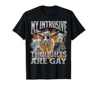 I miei pensieri intrusivi sono gay divertente umorismo capra meme Bootleg Maglietta