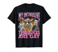 I miei pensieri intrusivi sono gay divertente umorismo capra meme Bootleg Maglietta