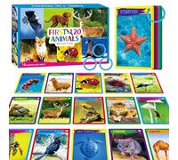 I Miei Primi 120 Animali - 60 Pezzi di Carte Realistiche di Zoo, Fattoria, Selvatici, Marini, Insetti, Uccelli - Flashcards Montessori e Giocattoli Educativi Scientifici