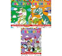 I miei primi coloretti. Ediz. illustrata. Vol. 1-3: Animali selvaggi-Dinosauri-Principi e principesse
