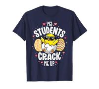 I miei studenti Crack Me Up Uovo divertente gioco di parole Primavera Insegnante Pasqua Maglietta