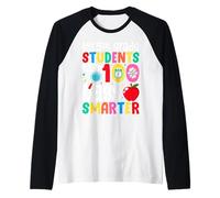 I Miei Studenti di Quinta elementare Sono 100 Giorni più Intelligenti Maglia con Maniche Raglan