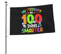 I miei studenti sono 100 giorni più intelligenti. Bandiere per esterni, 2x3 piedi, bandiera bifacciale resistente per decorazioni da giardino, casa, cortile, festival, bandiera di benvenuto.