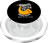 I miei vicini ascoltano la grande musica sassofonista sassofonista PopSockets PopGrip per MagSafe