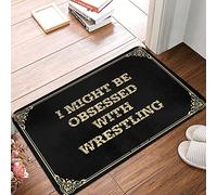 I Might Be Obsessed With Wrestling Floor Mat - With Grip Boys Room
