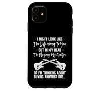 I Might Look Like I’m Listening - Funny Guitar Player Quote Custodia per iPhone 11