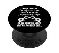 I Might Look Like I’m Listening - Funny Guitar Player Quote PopSockets PopGrip Adesivo