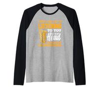 I Might Look Like I'm Listening Saxophonist Funny Saxophonist Maglia con Maniche Raglan
