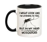 I Might Look Like I'M Listening To You But In My Head I'M Thinking About Mosquitoes Tazza Con Manico Mug Divertente Tazza Colazione Per Cucina Tè Cappuccino 330Ml