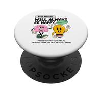 I migliori amici saranno sempre felici insieme (grafica divertente) PopSockets PopGrip Adesivo
