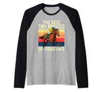 I Migliori Due Minuti della Tua Vita - Ippica Maglia con Maniche Raglan