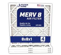 I migliori filtri dell'aria 8 x 8 x 1 | Confezione da 4 | Filtri per forno CA pieghettati MERV 8 HVAC, protezione contro muffe e polline, riduzione degli allergeni, aumenta la qualità dell'aria |