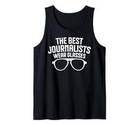 I Migliori Giornalisti Indossano Occhiali Divertente Journaling Reporter Canotta