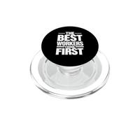 I migliori lavoratori pensano prima | Regalo della campagna sulla cultura della sicurezza PopSockets PopGrip per MagSafe