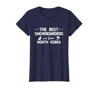 I Migliori Snowboarder Sono di North Korea Maglietta, Donna, Navy, 3XL