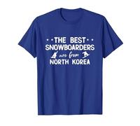 I Migliori Snowboarder Sono di North Korea Maglietta, Uomo, Blu Reale, 3XL