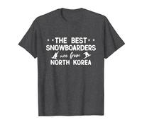 I Migliori Snowboarder Sono di North Korea Maglietta, Uomo, Grigio Scuro, 4XL