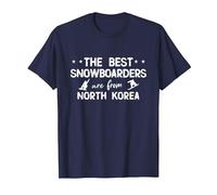 I Migliori Snowboarder Sono di North Korea Maglietta, Uomo, Navy, 4XL