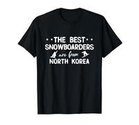 I Migliori Snowboarder Sono di North Korea Maglietta, Uomo, Nero, 6XL