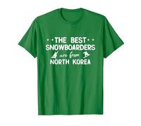I Migliori Snowboarder Sono di North Korea Maglietta, Uomo, Verde Mela, XL