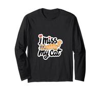 I Miss My Cat Pet Owner Love |----- Maglia a Manica