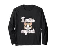 I Miss My Cat Pet Owner Love |------ Maglia a Manica
