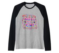 I Miss My Cat Pet Owner Love -------- Maglia con Maniche Raglan