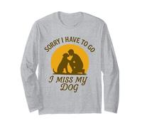I Miss My Dog Sorry I Devo Andare Vintage Tramonto Amore Maglia a Manica