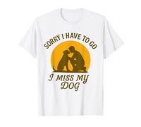 I Miss My Dog Sorry I Devo Andare Vintage Tramonto Amore Maglietta