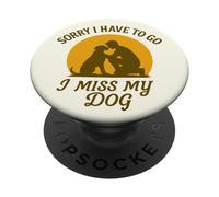 I Miss My Dog Sorry I Devo Andare Vintage Tramonto Amore PopSockets PopGrip Adesivo