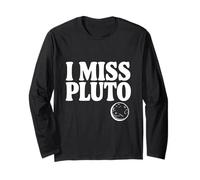 I Miss Plutone Divertente Nostalgico Amante dello Spazio Maglia a Manica