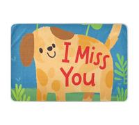 I Miss You - Assorbenti per pipì per bambini, motivo cane marrone, resistenti all'acqua, per bambini, ragazzi e ragazze, 132 x 86,4 cm