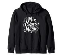 I Mix Colors Like Magic Divertente Sarcastico Art Teacher Citazione Felpa con Cappuccio