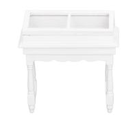 I mobili per casa delle bambole in scala 1/12 PolyGen con coperchio superiore per scene di collezioni in miniatura aggiungono un tocco affascinante come vetrina per casa delle (Bianca)