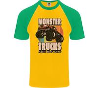 I Monster Trucks Sono Il Mio Jam Divertente Maglietta S/S Da Baseball Per Uomini