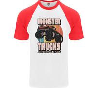 I Monster Trucks Sono Il Mio Jam Divertente Maglietta S/S Da Baseball Per Uomini
