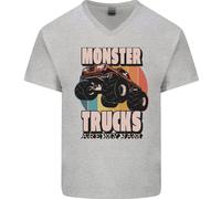 I Monster Trucks Sono Il Mio Jam Divertente T-Shirt In Cotone Da Uomo A V