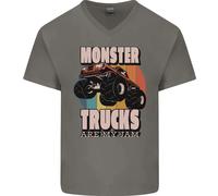 I Monster Trucks Sono Il Mio Jam Divertente T-Shirt In Cotone Da Uomo A V