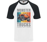 I Monster Trucks Sono La Mia Passione Maglietta Baseball Uomo S/S