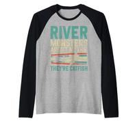 I Mostri del Fiume Non Sono miti, Sono Pesci Gatto Maglia con Maniche Raglan