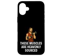 I muscoli sono di origine celeste Gesù sollevamento pesi Fitness Custodia per iPhone 16 Plus