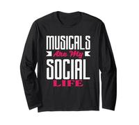 I musical sono la mia vita sociale Amante musicale Maglia a Manica