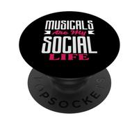 I musical sono la mia vita sociale Amante musicale PopSockets PopGrip Adesivo
