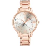 I. N.c. Donna Rosa Color Oro W Argento Marmo Dial 38mm Bracciale Quarzo Orologio