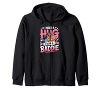 I Need A Hug from A Baddie Funny Text Graphic Flirt Meme Fun Felpa con Cappuccio