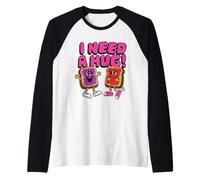 I Need A Hug Funny Peanut Butter Jelly Maglia con Maniche Raglan