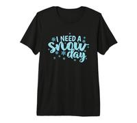 I Need a Snow Day Inverno Stagione Slitta Maglietta Premium