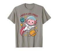 I Need Axolotl Space Astronaut Maglietta