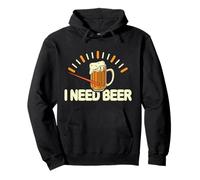 I Need Beer Funny Drinking Team Cool Beer Lover Felpa con Cappuccio